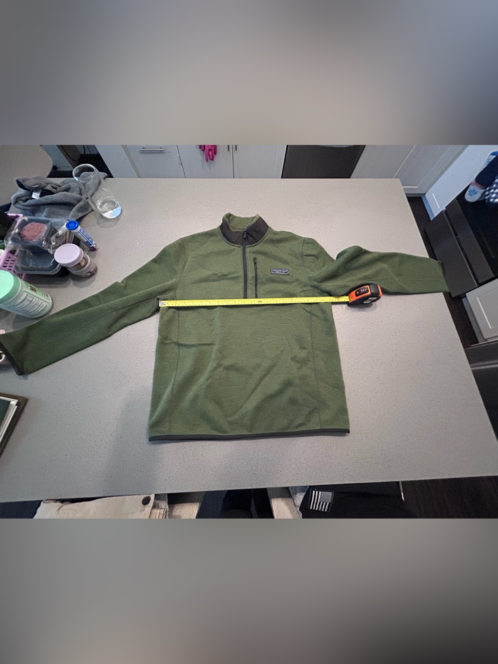 Vineyard Vines Olive Green Half-Zip Performance Jacket